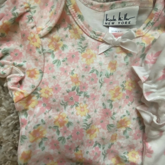 Nicole Miller Mint, Pink, Floral Bodysuit set of Three - Picture 4 of 4